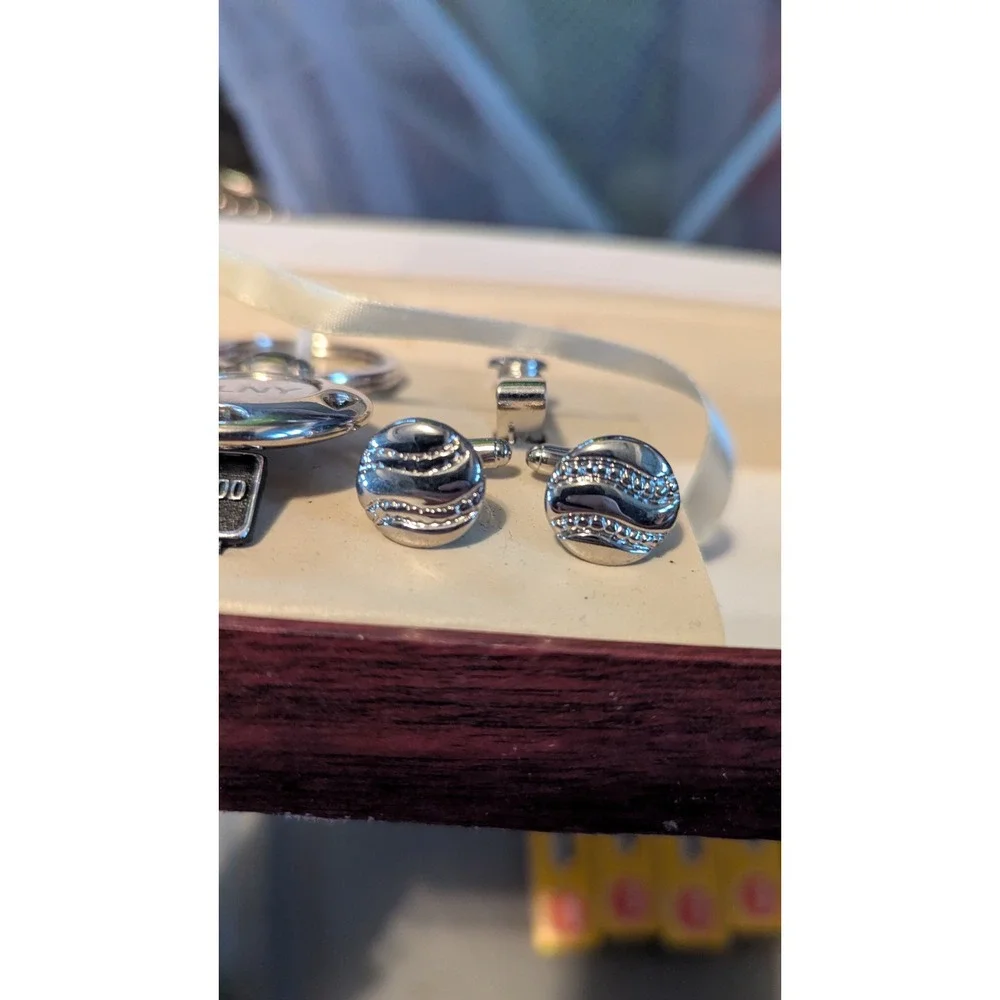 KLNY Ambassador Watch Keychain Cufflinks Tie Clip‎ Set Mens